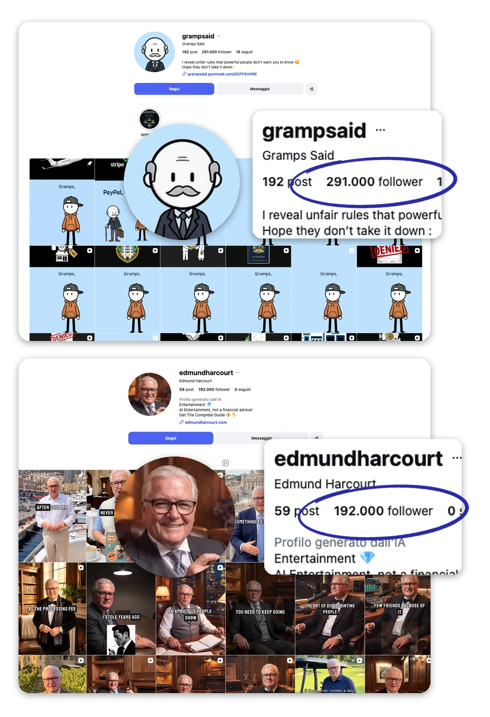 AI-made Instagram pages followed by hundreds of thousands of people